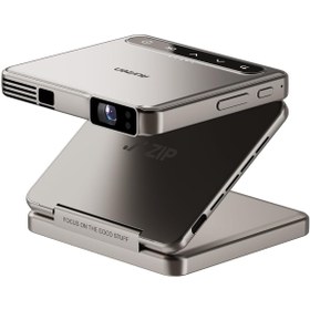 Resim Delixa Aurzen ZIP Katlanabilir DLP Gerçekten Mini Projektör, Cep Boyutu, Sıfır Gecikmeli Odaklama, Tek Tıkl 