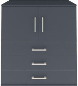 Resim Hyperion Şifonyer 2 Raflı 3 Çekmeceli 2 Kapaklı 88x44x106 Antrasit-antrasit Antrasit 