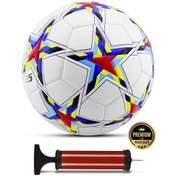 Resim Telvesse Futbol Topu Şampiyonlar Ligi Pompalı Sert Zemin Halı Saha Futbol Topu No:5 Kırmızı 034 Kırmızı 