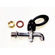Resim 12x1mm arka diş çevirmeli göstergesiz siyah metal musluk 