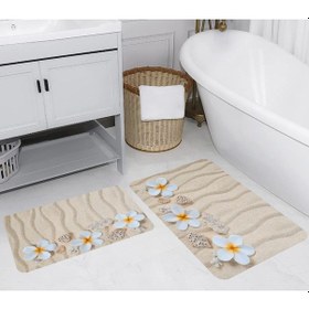 Resim Rovigo Home Dijital Baskılı 2'li Banyo paspas Takımı RVG5254 Çok Renkli 