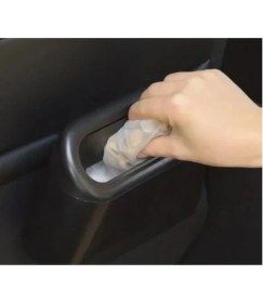 Resim Renklime Araba Çöp Kutusu Kapaklı Organize Siyah Renk 