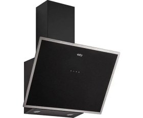 Resim Esty 3473B6 60CM Siyah Cam Eğik Davlumbaz Duvar Tipi Yüksek Emiş Gücü ile Etkili 