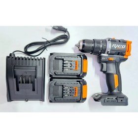 Resim Rico Darbeli Şarjlı Matkap Çelik Mandren Çift Akü 20V 