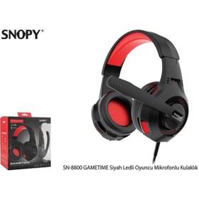 Resim Snopy Gametime Sn-8800 Siyah Pc Mobil Ps4 Uyumlu Mikrofonlu Gaming Oyuncu Kulaklığı 