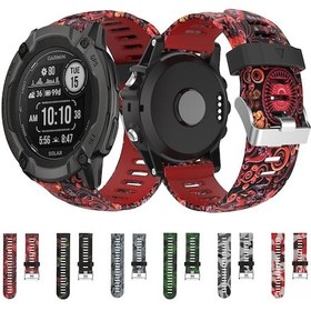 Resim Sones Garmin Tactix 7 26mm Kamuflaj Baskılı Silikon Saat Kordonu İçin 