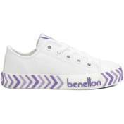 Resim Benetton® | BN-90635-3409 Beyaz Lila - Çocuk Spor Ayakkabı Benetton