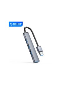 Resim Orico AH-A13-GY USB-A to USB 3.0 Alüminyum Alaşım 4 Portlu Çoklayıcı HUB 