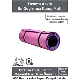 Resim Su Geçirmez Konfor Modeli Taşıma Askılı Çift Taraflı Kamp Zemin Çadır 16 Mm Uyku Matı Yer Minderi Çok Renkli 