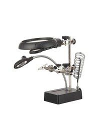 Resim Değiştirilebilir Mercekli Led Işıklı Büyüteçli Lehim Tamir Havya Standı - Mg16129-c 