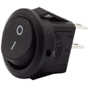 Resim Maroces 25 Adet Ic-133 20mm Yuvarlak Işıksız Anahtar On-off 2p Siyah 