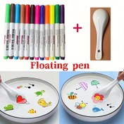 Resim 8/12 adet Büyülü Su Boyama Kalemleri Yüzen Mürekkep ile - Renkli, Eğlenceli DIY Sanat Kalemleri Yaratıcı Projeler için, Çeşitli Renkler, Mükemmel Hediye Fikri, Su Bazlı Mürekkep 