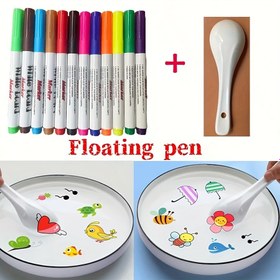 Resim 8/12 adet Büyülü Su Boyama Kalemleri Yüzen Mürekkep ile - Renkli, Eğlenceli DIY Sanat Kalemleri Yaratıcı Projeler için, Çeşitli Renkler, Mükemmel Hediye Fikri, Su Bazlı Mürekkep 