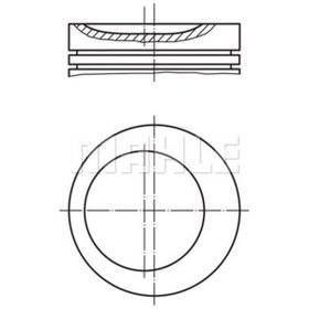 Resim MAHLE 812102 Piston 84.50Mm 0.50 E30 E36 318I 518I 1.8I 87-95 M40B18 