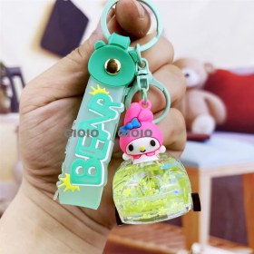 Resim Silver1 Gıoıo Yeni Sevimli Kedi Pençe Çapraz Giyinme Kurumi Bebek Araba Anahtarlık Büyük Kulak Köpek Çift Okul Çantası Hediye Anahtarlık Kolye (Yurt Dışından) 