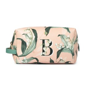 Resim Bacio Makyaj Çantası Müge Çiçeği Monogram - J 