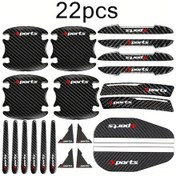 Resim Lumaworld 22pcs Araç Koruma Filmi Spor Otomobil Çizilme Önleyici Film Seti Kapı Aynası Koruması 