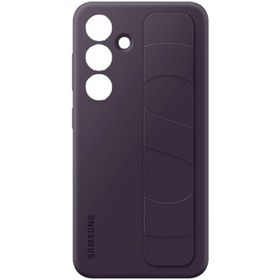 Resim Samsung Galaxy S24 Kordonlu Standlı Silikon Kılıf Kahverengi 