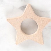 Resim Loren Crafts Yıldız Figürlü Organik Ahşap Diş Kaşı 