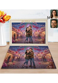 Resim Bk Gift Kişiye Özel Sevgili Karikatürlü 1000 Parça Profesyonel Puzzle-7, 1000 Puzzle, Sevgililer Günü Hediyesi, Sevgiliye Hediye Kobitmeyencom36177 Bk 