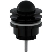 Resim VitrA Liquid Yuvarlak Sabit Lavabo Süzgeci Parlak Siyah A4516939 