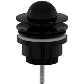 Resim VitrA Liquid Yuvarlak Sabit Lavabo Süzgeci Parlak Siyah A4516939 