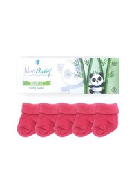 Resim Novibaby 5'li Bambu Yenidoğan Bebek Çorabı I Candy I 0-6 ay "Karışık Renkli" 