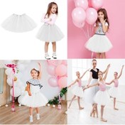 Resim Ronanna Beyaz Renk Tütü Etek Bale Eteği Gösteri Eteği Çocuk Bebek Boy 