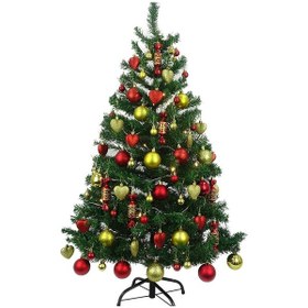 Resim Luxury Series 180 Cm Metal Ayaklı 60 Adet Süslü Ve Işıklı Yılbaşı Çam Ağacı 