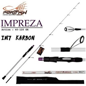 Resim Portfish Impreza Jig Kamışı 200 CM Tek Parça 40-120 Gr 2 Parça 
