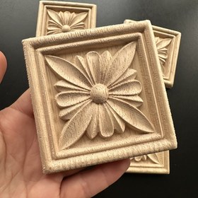 Resim 2 Adet Kauçuk Ağacı Oymalı Kare Duvar Sanatı Dekoru - Klasik Çiçek Deseni, Yüksek Kaliteli Geri Dönüştürülmüş Ahşap, Kapı Montajı Gerektirmez, Ev, Bar veya Hediye için Çoklu Boyutlar, Ahşap Dekor, Ev Dekoru, Geometrik Tasarım, Detaylı Oyma 