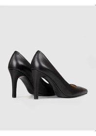 Resim Kadın Hakiki Deri Siyah İnce Topuklu Stiletto-siyah Siyah 