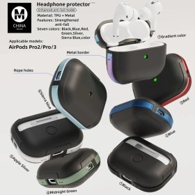 Resim İlkyaz Fashion Apple Airpods Pro 2 (2.nesil) Mo-A8 Armor Kılıf - Koyu Yeşil 