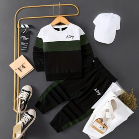 Resim İki Parça Takım: Splicing Serisinden Kapüşonlu Üst ve Eşleşen Pantolon, İlkbahar ve Sonbaharda Günlük Giyim İçin Uygun, Açık Hava, Kapşonlu Sweatshirtler 
