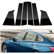 Resim 6 Adet/takım Araba Ayağı Direkleri Pencere Kapı Siyah Düzeltir Çıkartmalar Kapak İçin Chevrolet Malibu 2016 2017 2018 2019 2020-2024auto Styling 