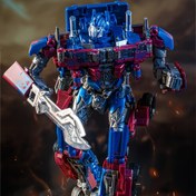 Resim Transformers Resmi Lisanslı Titanyum Alaşım 3/4" Zırh Figürü - Mjolnir Çekiç & İyon Blaster, Kırmızı & Mavi Koleksiyon Modeli Detaylı Zırh Plakaları ile, Yüksek Kaliteli Hediye Hayranlar, Doğum Günleri & Partiler için, Aksiyon Figürü, Detaylı Zırh Tasarımı, Dayanıklı Koleksiyon 