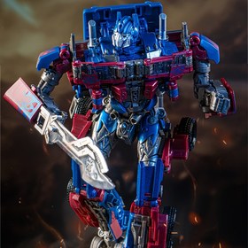 Resim Transformers Resmi Lisanslı Titanyum Alaşım 3/4" Zırh Figürü - Mjolnir Çekiç & İyon Blaster, Kırmızı & Mavi Koleksiyon Modeli Detaylı Zırh Plakaları ile, Yüksek Kaliteli Hediye Hayranlar, Doğum Günleri & Partiler için, Aksiyon Figürü, Detaylı Zırh Tasarımı, Dayanıklı Koleksiyon 