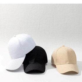 Resim Gyes Spor Şapka Unisex 3 Adet Arkası Cırtlı Ayarlanabilir Siyah-bej-beyaz Siyah 