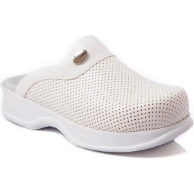 Resim Shoemix Beyaz Ortopedik Sabo Terlik Doktor Terliği Hemşire Terliği Aşçı Terliği 