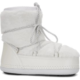 Resim Günlük Kadın Kar Botu Kürklü Bağcıklı Anne Kız Rahat Astarlı Kalın Taban 327 