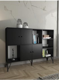 Resim Wood'n Love Rüzgar 140 Cm Metal Ayaklı Konsol - Siyah / Siyah 