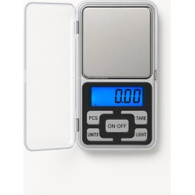 Resim Taşınabilir Dijital Hassas Terazisi, 0.01-300GR, Mavi Işıklı, Kolay Kullanım 
