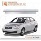 Resim intakrom Hyundai Accent Era Krom Cam Çıtası 4 Parça 2005-2011 