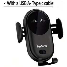 Resim Gateesat Siyah 15w Hızlı Şarj Usb Kablosuz Araç Telefon Tutucu İphone Samsung Uyumlu 