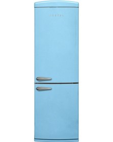 Resim Vestel Retro NFK37201 Düş Mavisi 330 LT No-Frost Kombi Tipi Buzdolabı 