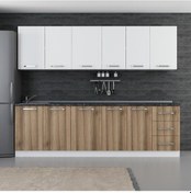 Resim Minar 265 Cm Mutfak Dolabı Beyaz Dore 265-D1 Beyaz 