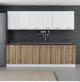 Resim Minar 265 Cm Mutfak Dolabı Beyaz Dore 265-D1 Beyaz 