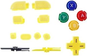 Resim Yeni 3DS XL Tam Düğme 15 Parça Sarı Yedek, Nintendo New3DS XL/LL New3DSXL Konsol için, Renkli ABXY D-Pad L R ZR ZL Power Home Select Start Volume 3D Button Complete Set 