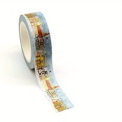 Resim Şenlikli Altın Varaklı Noel Evi ve Kar Tanesi Washi Bant - 15mm x 10m - Su Geçirmez Değil - Kağıt Malzeme - Ofis Malzemeleri, Okul Malzemeleri, Sanat Malzemeleri, El Sanatları 