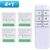 Resim 1 adet/(1+1) adet/2 adet/(4+1) adet WiFi Anahtar 16A Röle, Alexa ve Google Home ile Uyumlu, Uygulama Uzaktan Kontrol, Sesli Kontrol, Mod, Zamanlayıcı Programı, LAN Kontrolü, Hub Gerektirmez 